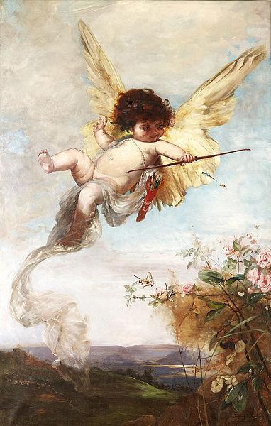 Julius Kronberg Cupid with a Bow china oil painting image